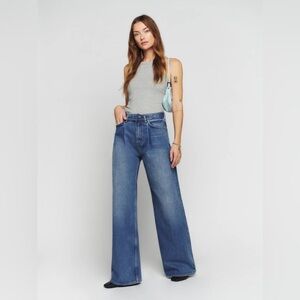 Reformation Dree Belted Baggy Wide Leg Jeans